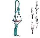 Majestic Ally Poly Braided Patriotic Nose Poly Rope Halter and 10' Matching Lead (Turquoise)