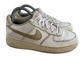 Nike Air Force 1 AF1 Low '07 weißgold Turnschuhe Damen Mädchen Schuhe - GRÖSSE UK 5,5