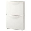 Ikea Trones Polypropylene Storage Cabinet for Storing Shoes, Gloves and Scarves , 52x18x39 cm (White) - Pack of 2