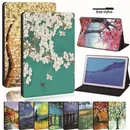 Für Huawei MediaPad T3 8 0/T3 10 9 6/T5 10 Leder Tablet Ständer Folio Abdeckung-Malerei tablet stand