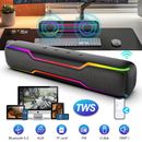 Wireless Computer Speakers Bluetooth Sound Bar Stereo Laptop Speakers FM AUX