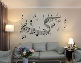 Kunst Wandbild Wohndekor Wandzimmer Musik Musik Notizen Aufkleber Aufkleber UK RUI100