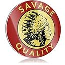 Savage Shooting Ammunition Hunting Gun Round Tin Sign for Home and Kitchen Bar Cafe Garage Wall Decor Retro Vintage Diameter 12 inch
