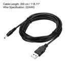 USB Male to DC 3.5 x 1.35 mm Male Power Cord Charging Cable Plug