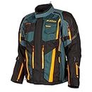 KLIM Badlands Pro Adventure Motorcycle Jacket (XL, Petrol - Strike Orange)