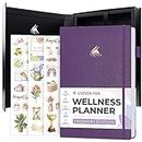 Clever Fox Wellness Planner Premium – Daily Health & Nutrition Journal for Meals & Exercise – Healthy Living Journal – 3 Months (Purple)