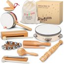STOIE'S Strumenti Musicali Legno Bambini 3 4 5 6 Anni Percussioni Montessori Set