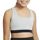 Nike Girl's' Classic Bra (DA1030-091_Carbon Heather/White_34)