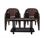 ANMOL Moulded Dinning Set of (2 Chairs 1 Table) Heavy Duty 3D Design (Weight Bearing Capacity 150 kg)