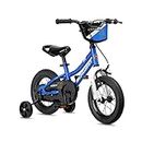 Schwinn Koen Vélo pour enfants et tout-petits, pneus 12", selle réglable, petites roues incluses, Bleu