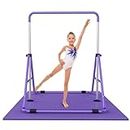 RINREA Gymnastic Bars for Kids with Adjustable Height, Folding Gymnastic Training Kip Bar, Junior Expandable Horizontal Monkey Bar for Home…