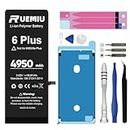 RUEMIU Replacement Battery for iPhone 6 Plus, 4950mah 2024 New Upgraded High Capacity for iPhone 6 Plus Battery Models A1522 A1524 A1593 with Complete Professional Repair Tool Kit