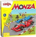 HABA Monza Gesellschaft für Kinder, Rennen auf Spielbrett, Strategisches und taktisches Spiel-Auto aus Holz, 2 bis 6 Spieler, 5 Jahre, 302204