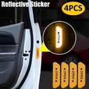4Pcs Reflective Blue Car Door Strips Sticker Warning Safety Tape Car Accessories