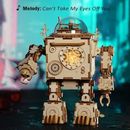 ROKR Orpheus DIY Music Box 3D Wooden Puzzle LED Robot Toy Gift for Child Adult