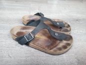 Birkenstock Gizeh Oiled Leather Sandal Habana Black Womens Size EU 39 US 8
