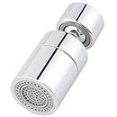 Waternymph Kitchen Sink Faucet Aerator Solid Brass 80-Degree Big Angle Swivel Faucet Aerator Dual-Function 2 Sprayer Kitchen Faucet Attachment Swivel Sprayer- 360-Degree Swivel- Polished Chrome(FM22)