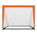 Theresduet 4’ x 3’ Size Portable Kid Soccer Goals for Backyard, Indoor and Outdoor Pop Up Soccer Goals, Orange