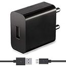 18W Charger for HTC Wildfire CDMA Charger Original Mobile Wall Charger Fast Charging Android Smartphone Qualcomm 3.0 Charger Hi Speed Rapid Fast Charger with 1.2m Micro Cable - (Black, SE.I4)