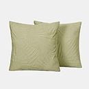 OHS Covers for Cushions 45x45, Leaf Pinsonic Cushion Covers for Cushion Inserts Sofa Throw Pillows Comfy Soft Decorative, Sage Green Set of 2