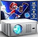 Projector 4K Support with 5G WiFi Bluetooth, CIBEST Android TV 10 Native 1080P Full-Sealed Optical Engine Home Movie Outdoor Projector with Netflix/Prime Video Built-in, Autofocus, Apps, Stereo Sound