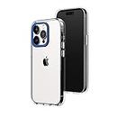RhinoShield Crystal Clear Case Compatible with [iPhone 13 Pro] | Advanced Yellowing Resistance, High Transparency, Protective and Customizable Clear Phone Case - Cobalt Blue Camera Ring