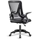 Blisswood Office Desk Chair, Ergonomic Mesh Chair With 90° Flip-up Armrest Swivel Computer Chair With Lumbar Support, Adjustable Height, Back Support 360° Rotation Gaming Chair For Home Office