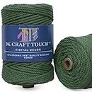 DK Craft Touch Twisted Macrame Pure Cotton Cord for Macrame DIY and Other Projects (Mint Green, 2 mm 100 metre)