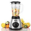 JUSANTE Countertop Blender, 1000W Professional Kitchen Blender for Shakes and Smoothies High Speed Ice Blender Frozen Drinks 48 OZ Glass jar