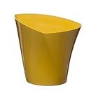 Home Garden Ornaments Yellow Plant Pots Indoor 17cm Diameter – Twisted Shape Plastic Plant Pot Outdoor – Durable Flower Pots Outside – Decorative Flower Pot (17 cm, Yellow)