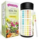 Soil pH Paper Test Strips – 100 (3.5-9 Range) Tester Strips – Use for Garden Home Lawn Farm Vegetable Gardening Dirt Yard Compost Outdoor and Indoor Plants Testing Kit