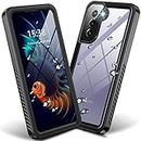 ANTSHARE Samsung Galaxy S21 Case, Waterproof Shockproof Heavy Duty Military Drop Protection Full Protection Built-in Screen Protector IP68 Underwater Case for S21-Black