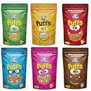 BE'BE' BURP Healthy Puff Snacks Not Fried, Baked Puffs Protein Snacks No Maida & Gluten-Free Travel-Friendly 35Gms Each(Pack Of 6)