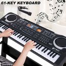 61 Keys Electric Piano Music Electronic Keyboard Beginners Kids Mini Microphone