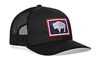 HAKA Wyoming Hat – Wyoming Flag Trucker Hat WY Baseball Cap Snapback Golf Hat (Black)