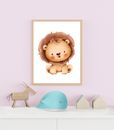 Bebé león niños imagen de habitación guardería animal de selva estampado de león regalos para recién nacidos
