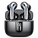 Ear Buds Wireless Earbuds, 50Hrs Playtime Bluetooth Earphones, Bluetooth Headphones 5.3, In Ear with 4 ENC Call Noise Cancelling Mics, Bass Boost 85%, Mini Earbuds IPX7 Waterproof, USB-C(Black)