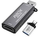 PiBOX India, Video Capture Card, 4K HDMI to USB 3.0 Game Capture Device Aluminium Windows Android Mac,HD 1080P Audio Video Card Live Streaming Gaming Conference,Teaching or Live Broadcasting