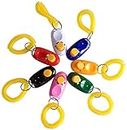 URBEST 7 Pack Pet Training Clickers, Pet Training Tools with Wrist Strap, Train Dog, Cat, Horse, Pets (7 PCS, Multi-Colors)