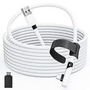 Tiergrade Cable de enlace 5M compatible con Meta Quest 3/Quest 2/Pro, PICO4/Pro, cable de PC con transferencia de datos de 5 Gbps, USB 3.0 a cable de tipo para auriculares VR y PC para juegos