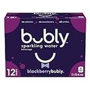 bubly Sparkling Water blackberrybubly, 355 mL Cans, 12 Pack