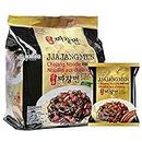 Paldo Jjajang Men Flavour Instant Noodles 200 g (Pack of 4), 800.0 count (Ven_FD19-184)