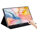 Visual Beat Portable Touch Screen Monitor 17.3'' 1080P HDR IPS USB-C Laptop Extended Display with Smart Cover, USB, HDMI, Dual Speakers - for Laptop, PC, Mac, Phone, PS3/4/5, Xbox, Switch etc.