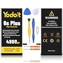 Yodoit 4800 mAh Batterie pour iPhone 6S Plus (A1634, A1687, A1699) Haute Capacité 0 Cycle Batterie avec kit d'outils de réparation Complet pour iPhone 6S Plus