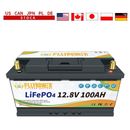 FLLYPOWER Newest 12V 100Ah 1280WH LiFePO4 Lithium Iron Phosphate Battery