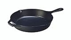 Lodge L10SK3 12 Inch Cast Iron Skillet with Helper Handle, Black
