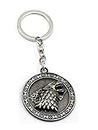 Mist Silver Metal Game of Thrones Stark Rotating Key Chain