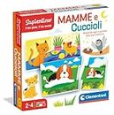 Clementoni - Mamme e Cuccioli Gioco Educativo Sapientino, Multicolore, 2 Anni