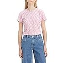 Levi's Women's Graphic Rickie Tee, (New) Minimal Sport Wave Aop Pink Lavender, X-Large