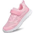 LOUSST Girls Trainers Kids Athletic Shoes Casual Lightweight Sneakers Sports Shoes Breathable Tennis Road Trail Running Shoes Pink Toddler Size 8